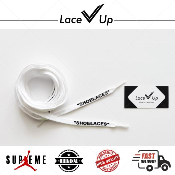 Tali Sepatu Off-White "Shoelaces" Flat | Off White Laces - White