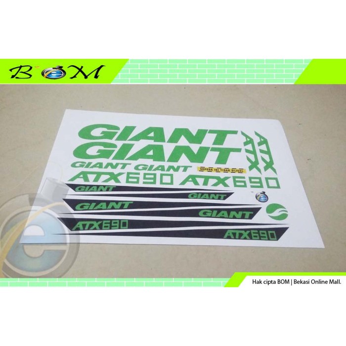 striping stiker decal transparan sepeda giant atx690 fullset hijau htm