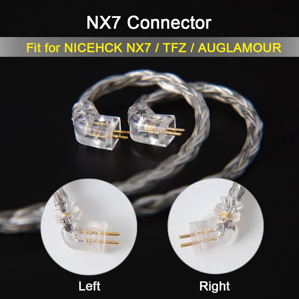 Nicehck C16-4 16 Core Kabel Lapis Silver 3.5 / 2.5 / 4.4mm Plug MMCX 2Pin QDC NX7 Pin Untuk CCA C12 KZ ESX TRN Pro