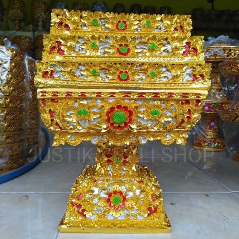 Dulang Kotak Susun 3 Menengah Ukuran 27 Cm/ Bahan Fibber Prada Elit