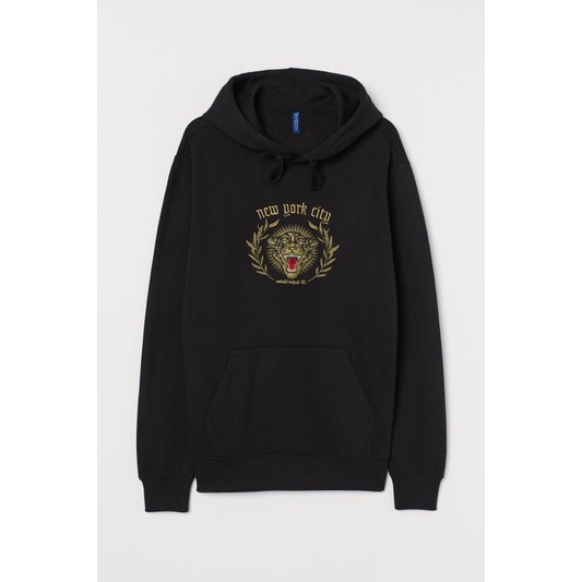 Hoodie H&M Tiger New York City Black