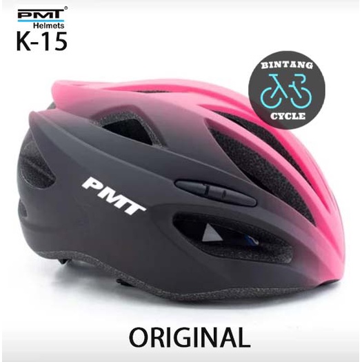 PMT K-15 Helmet Gradient Black Pink - Helm Sepeda PMT k 15