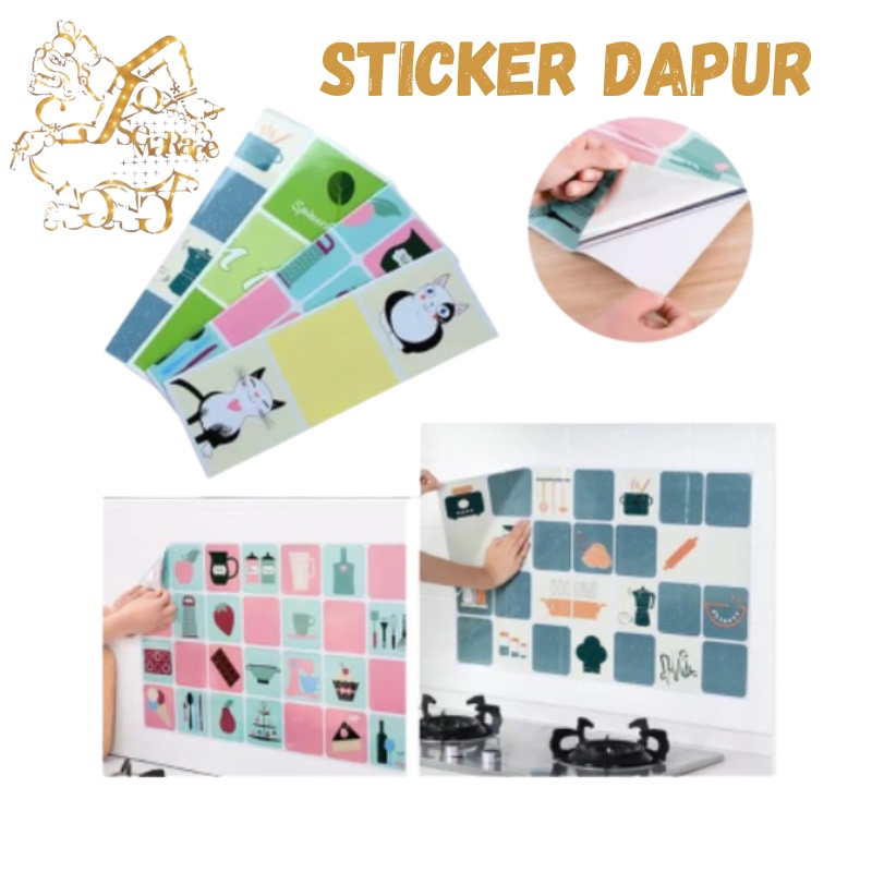 WALLPAPER STICKER DAPUR ANTI MINYAK ALUMINIUM FOIL