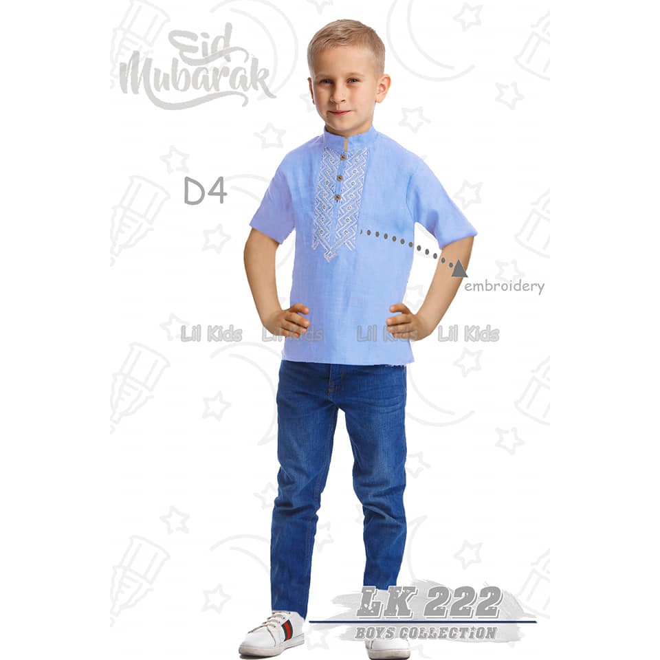 STOCK TERAKHIR ( SZ  10THN) LK 222-D4 Koko Anak  Blue Jeans Set