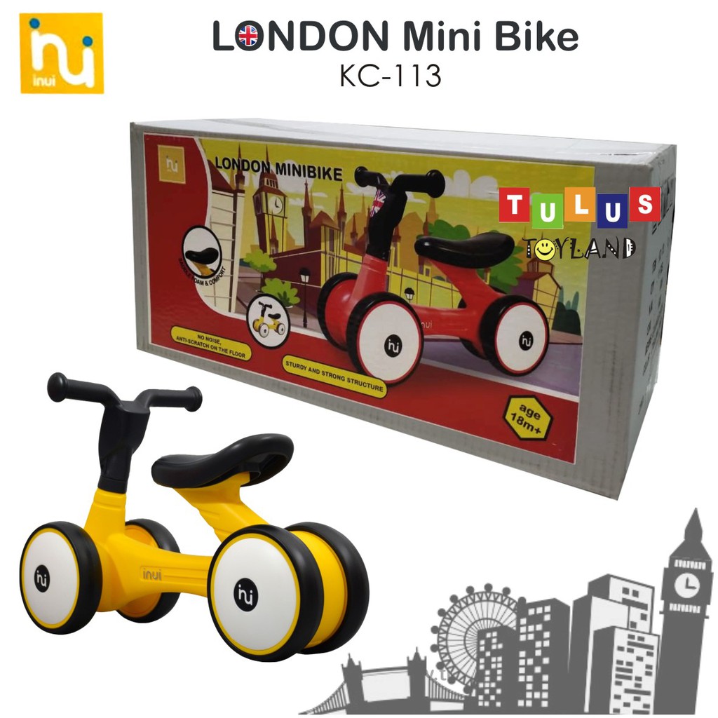 Sepeda Anak Inui LONDON Mini Bike kc113 Sepeda Balance Bike Tanpa Pedal murah trike roda 4 kc 113