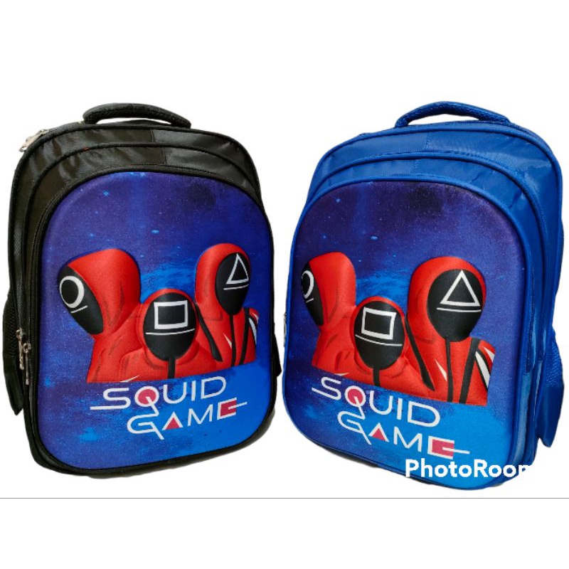 [Import original] Tas sekolah SQUID GAMES SD 3D timbul