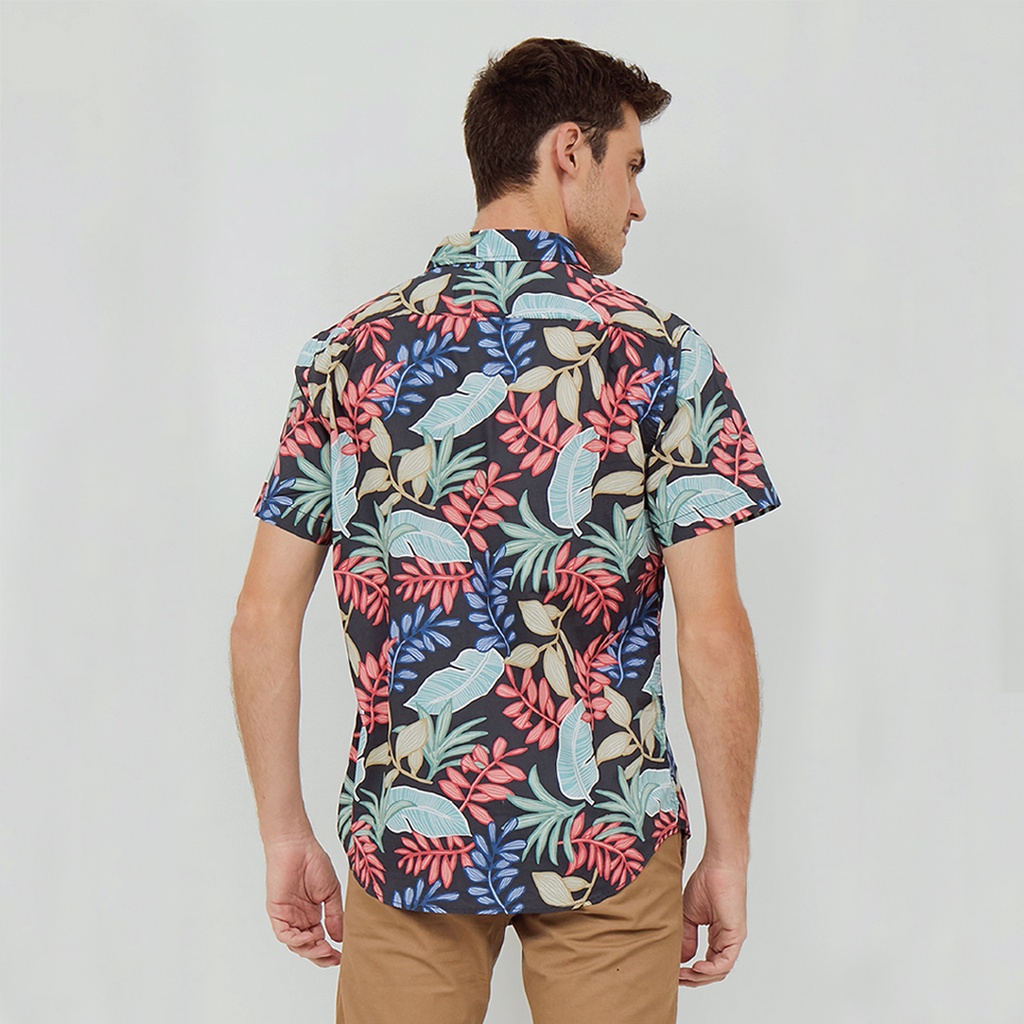 JOY SHADE Men Kemeja Tangan Pendek Pria Floral Shirt by Aeropostale