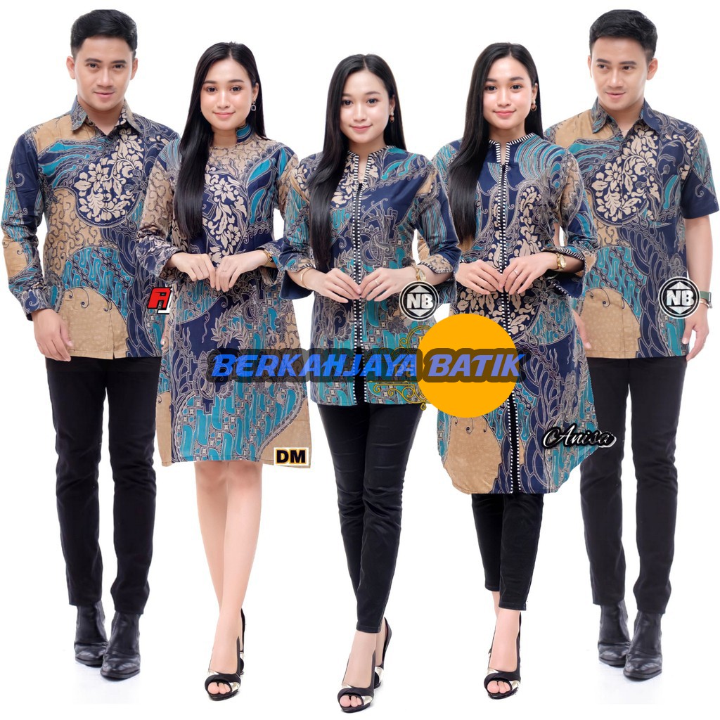 Berkah Couple - Sania Ruffle Batik Couple Ori Ndoro Jowi Garansi Termurah Shopee - BATIK MODERN SOLO