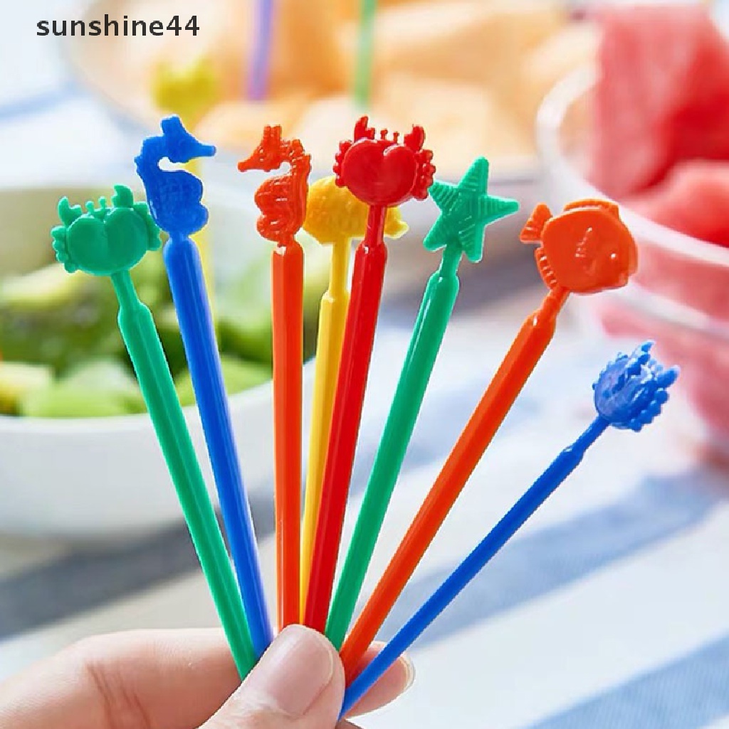 Sunshine 20pcs / Kantong Tusuk Gigi Buah / Dessert Untuk Dekorasi Pesta