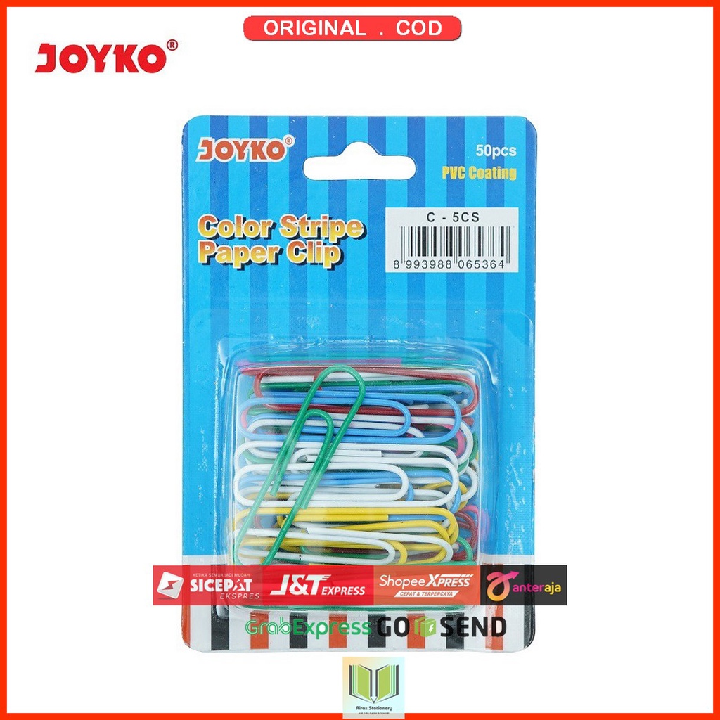 

Paper Clip / Klip / Penjepit Kertas Joyko C-5CS (Jumbo, Color)