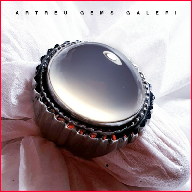 Batu Anggur Way Kanan ( White ) | COD Bisa | Cincin Batu Akik Ring 5 - 10