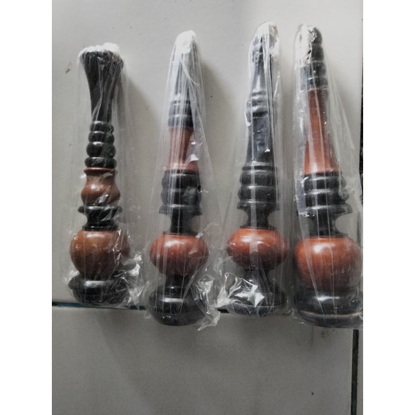 Pion sangkar kayu motif random murah 2pcs