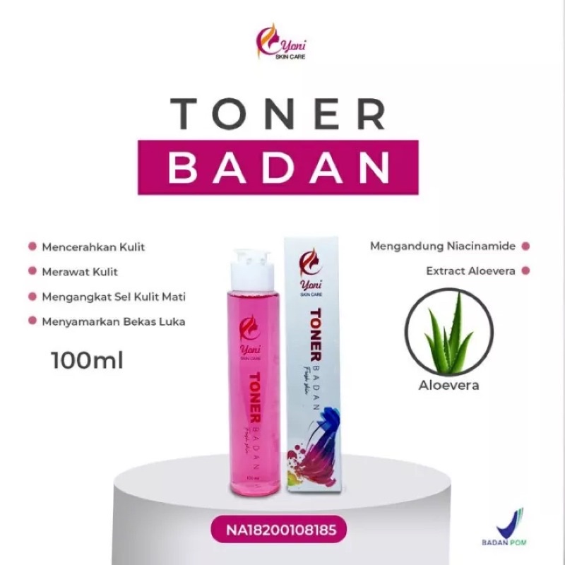 ✨Up Your Look✨ Toner badan by Yoni 100ml pembersih pencerah badan jerawat punggung back acne