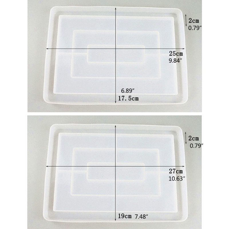 Siy Cetakan Resin Bentuk Persegi Panjang Ukuran Besar Bahan Silikon