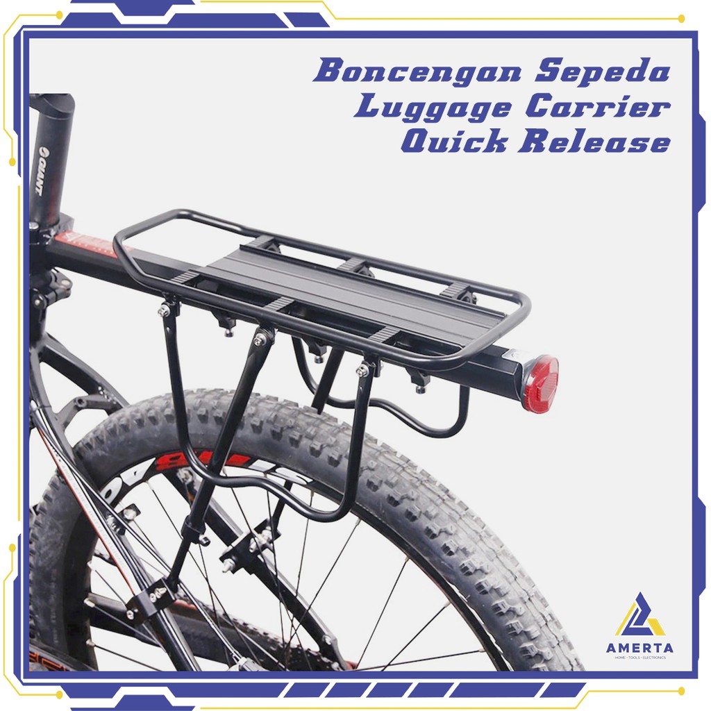 Boncengan Belakang Sepeda Luggage Carrier Rear Rack Quick Release - DEEMOUNT - Black