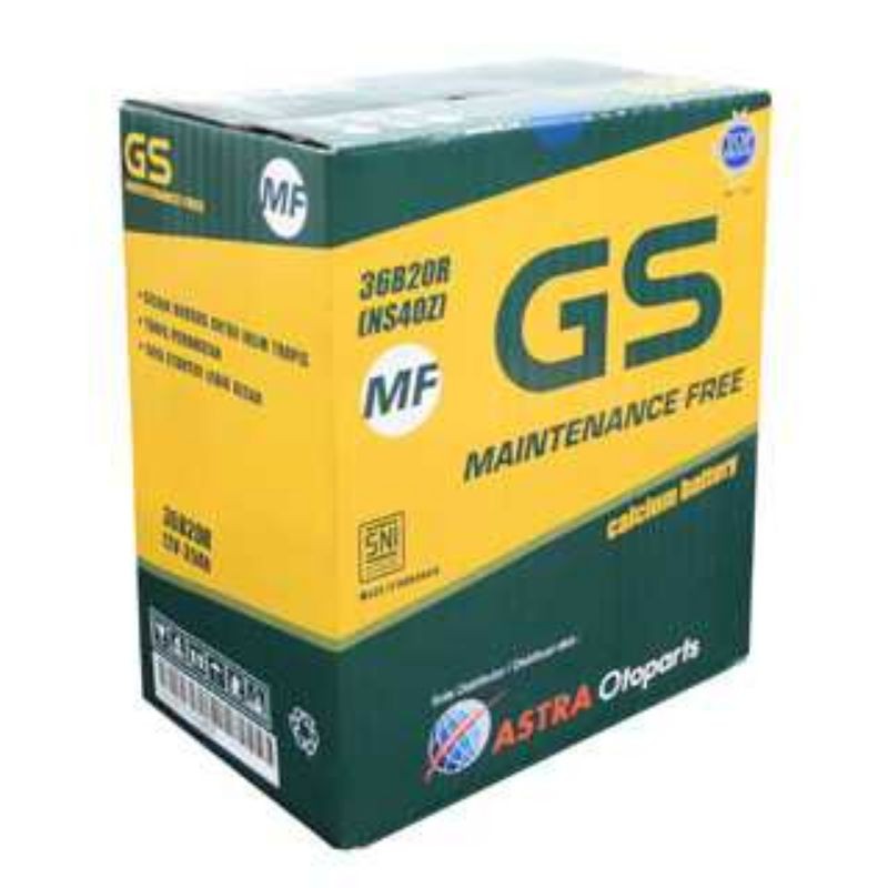 Accu / Aki Mobil Gs Mf NS40Z - 36B20R (Maintenance Free) 100% Original ASTRA OTOPARTS