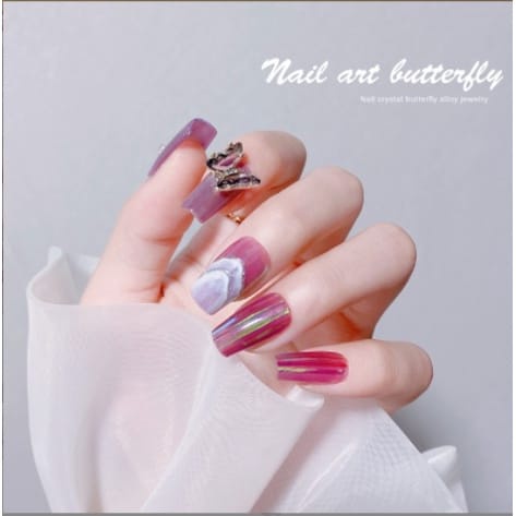 Hiasan Kuku 3d Bentuk Kupu-Kupu cantik Bahan Metal ringan Untuk Nail Art/manicure