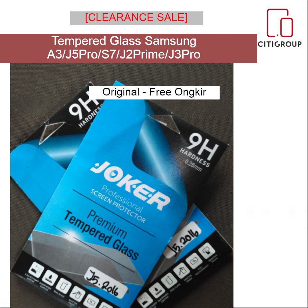 TEMPERED GLASS SAMSUNG ALL TYPE - TEMPER GLASS BRAND JOKER ORIGINAL