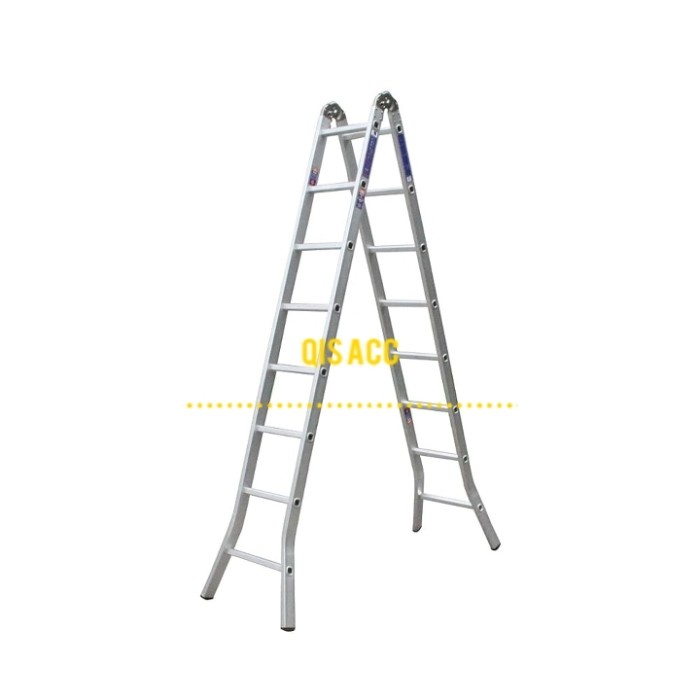 Krisbow Tangga Lipat Aluminium Two Joint 8 Step