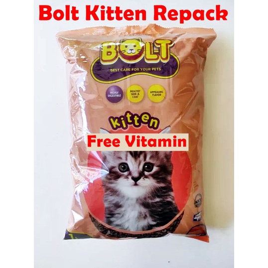 Makanan Kucing BOLT Kitten 250Gr Free Vitamin Repack Cat Dry Food Pakan Kering Pelet