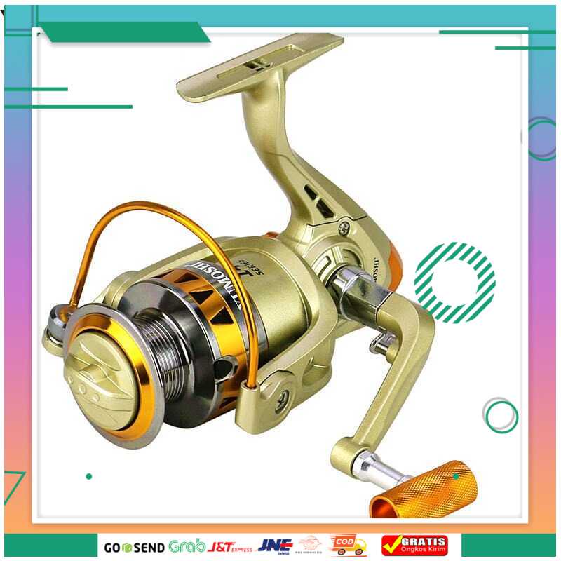 (BISA COD) FTIHSHPYUMOSHI JF3000 Reel Pancing Spinning 5.2:1 Gear Ratio