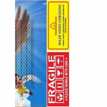 

100pcs stiker fragile mudah pecah stiker vidio unboxing