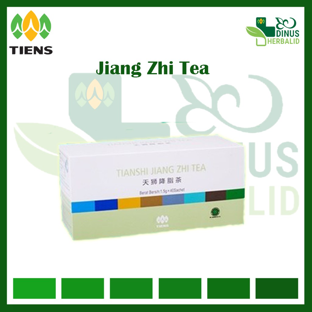 Jiang Zhi Tea Tiens 40 Sachet / Pelangsing / Asama Urat / Sembelit / Jantung / Darah / Tumor