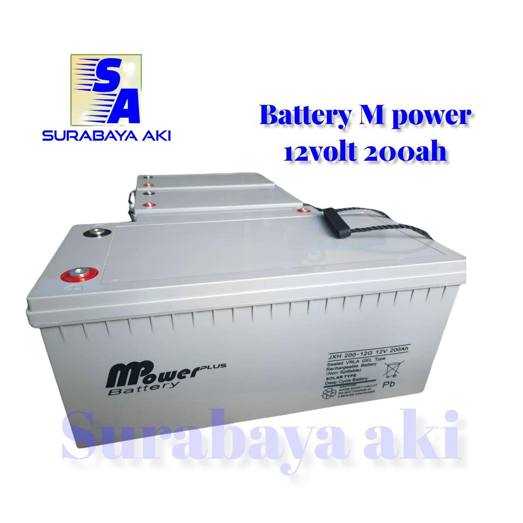 Baterai VRLA Gel 12V 200Ah MPower 200ah baterai mPower 12v 200ah M POWER 200AH