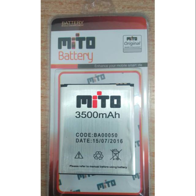 Baterai Handphone Mito A50 BA00050 Double Power Mito Batre HP Mito A50 Battery Mito A50 Batu Batre