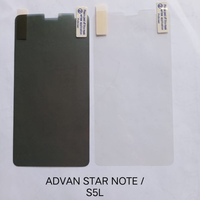 Anti Gores Advan S50D . S55 . Star Note / S5L . Star 5 / S5M . S6 . S6A / Star 6 . Q7A anti bening anti glare anti spy screen guard screen protector pelindung layar