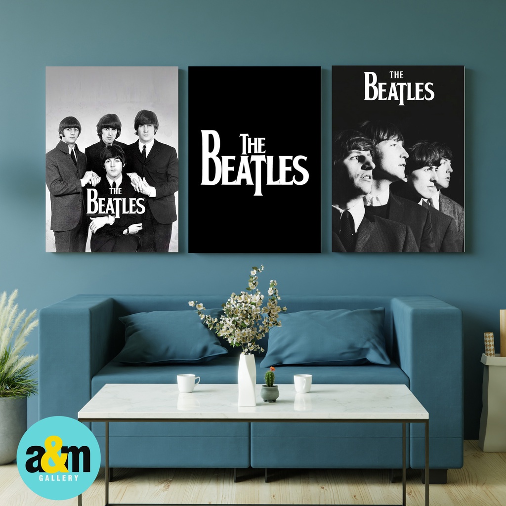 Hiasan Dinding Kamar Gambar THE BEATLES (A4) Pajangan Dinding Kamar Wall Decor THE BEATLES - A&amp;M