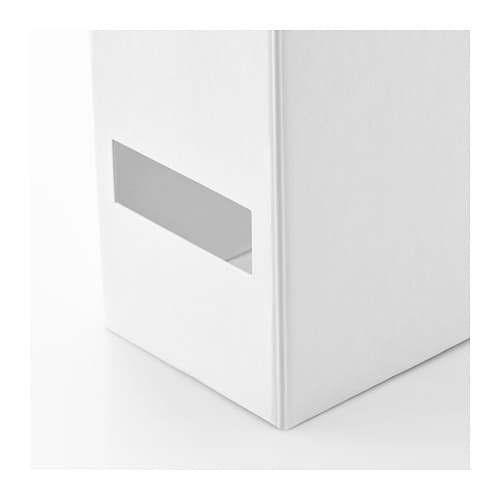 

File-Box- Iktjena 2Pc Box Penyimpanan File Majalah Putih Box File White 30X25X10 -Box-File.