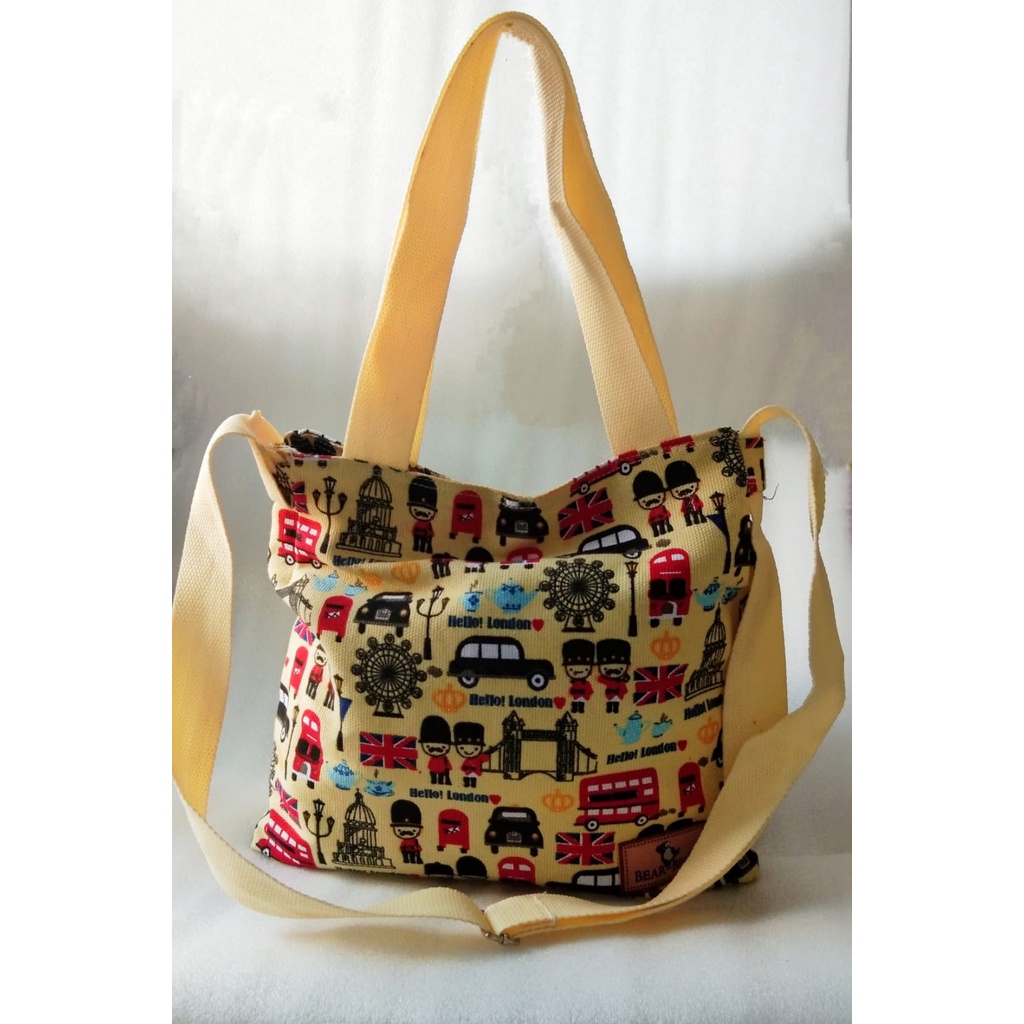 Tas Slempang & Bahu Motif Hello London Yellow BB.009