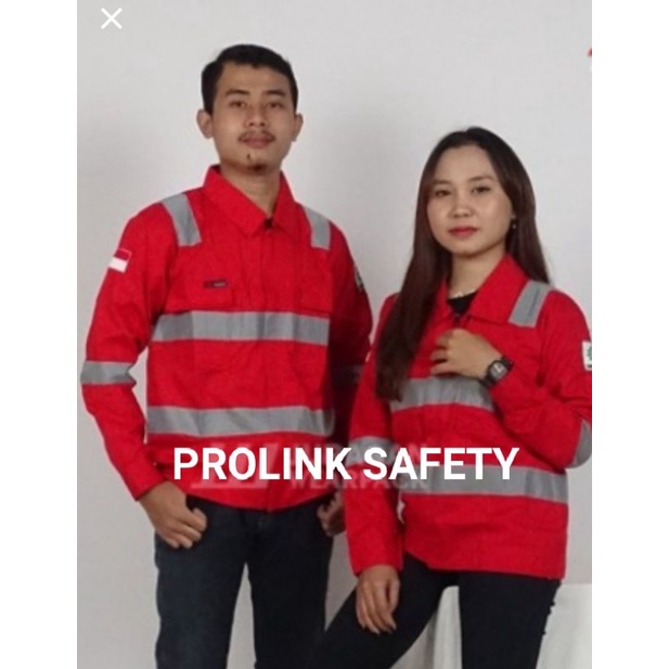 SERAGAM SAFETY MERAH SCOTLIGT LEBAR 5CM DOBLE PUNDAK