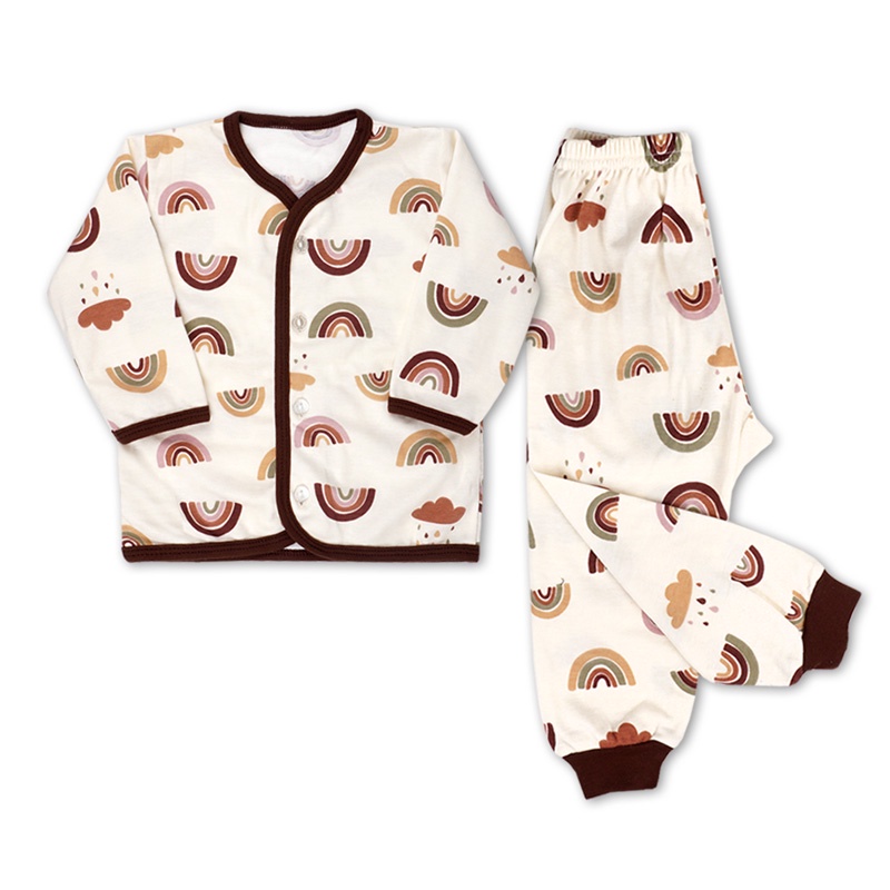 Miabelle Set Baju Panjang Kancing Depan + Celana Woodland Series