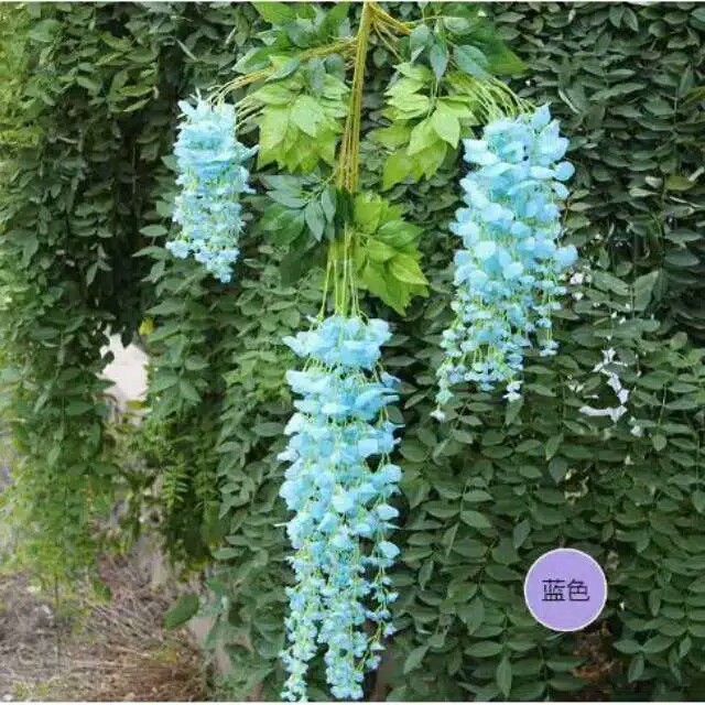 [ 12 PCS  ] BUNGA WISTERIA 1 LUSIN Dekorasi Wedding Pernikahan Bunga Artificial Juntai Besar Rambat Hiasan Dinding