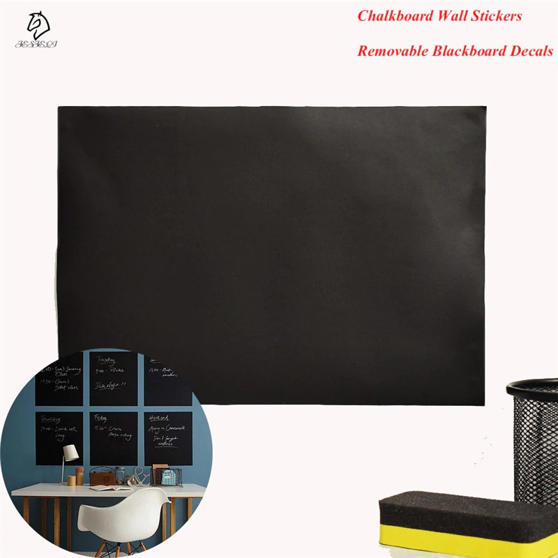 

INDORETAIL | 8 Pcs/Set Chalk Dewan Blackboard Removable DIY Vinyl Menggambar Dekorasi Mural Decals