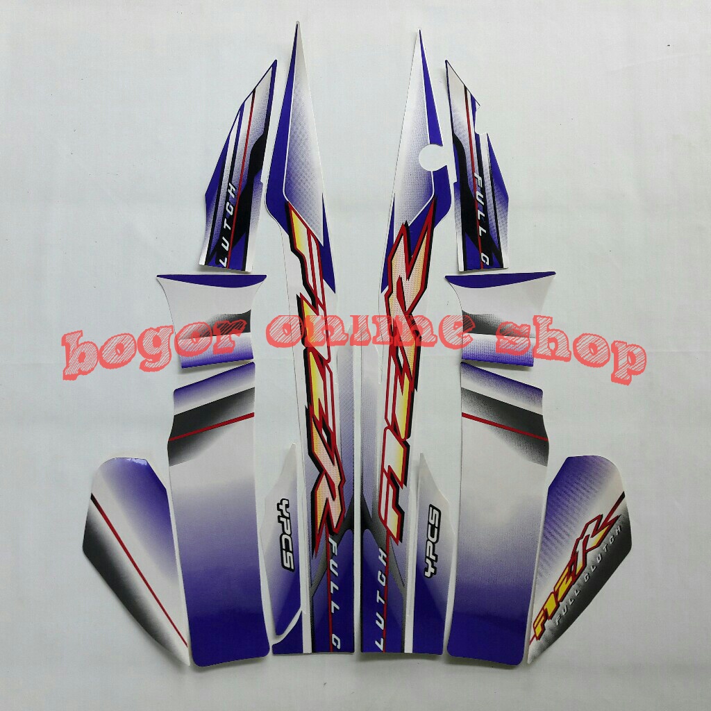 sticker striping body motor f1zr 2003 putih-ungu