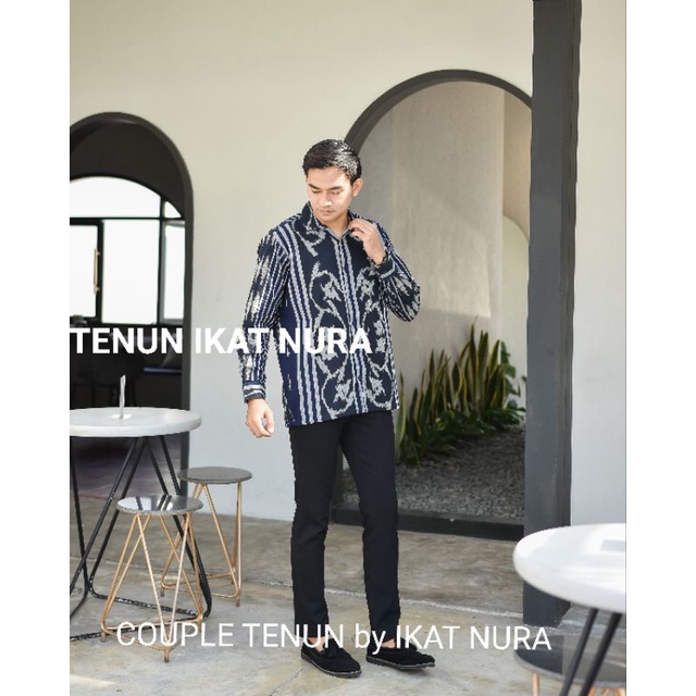 Baju Tenun Set Naura Brokat &amp; Kemeja Full Tenun