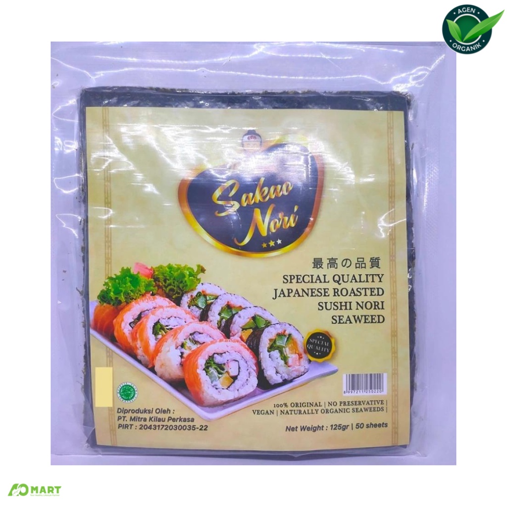 

Sakao Nori Japanese Roasted Sushi Nori Seaweed 25gr