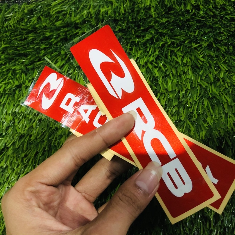 Sticker cutting RCB Racing boy stiker motor bukan printing