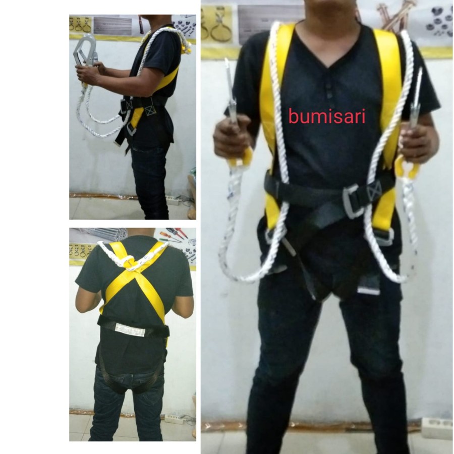 Safety belt Full Body Double Big Hook/ Body Harness murah