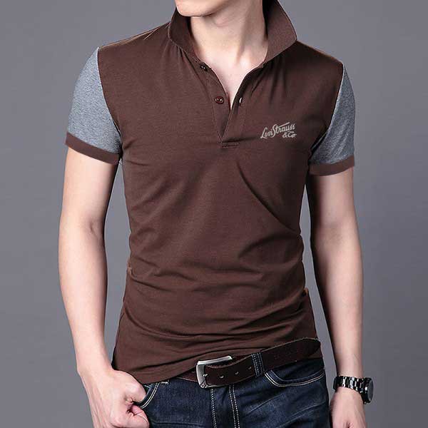 BAJU CASUAL FORMAL  - Polo Shirt Pria Levis Brown / Kaos Polo Kerah Wangki Shirt