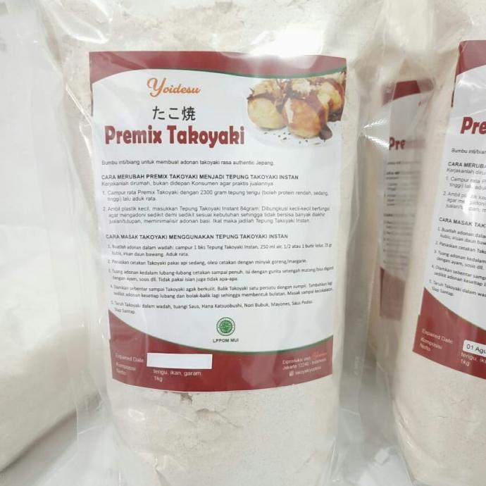 

PROMO Tepung Takoyaki Berupa 1 Kg Premix Untuk Jualan Takoyaki Matang