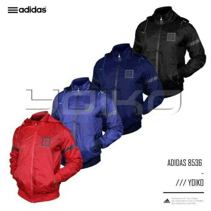 JAKET ADIDAS 8536 GRADE ORIGINAL MURAH BOLAK BALIK