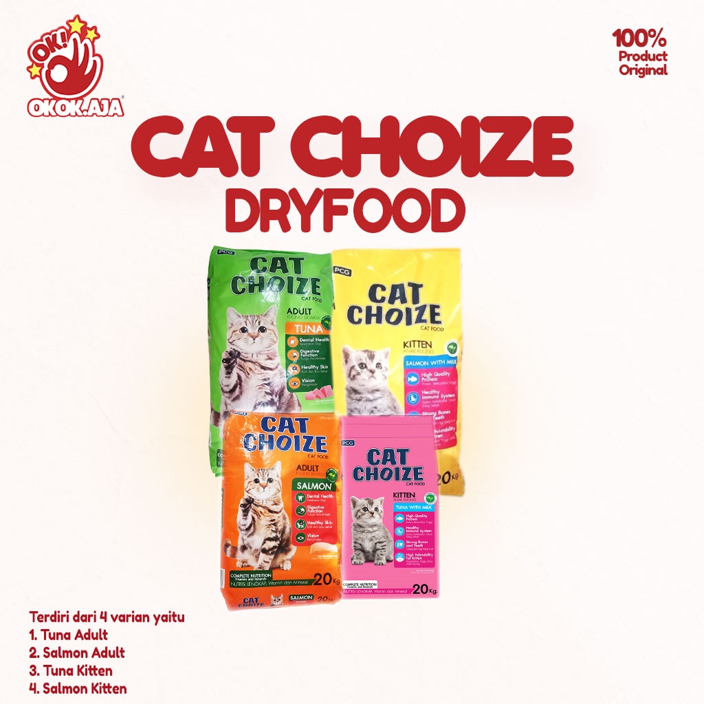 Makanan Kucing kering premium murah CAT CHOIZE 20kg untuk Adult dan Kitten khusus GRAB GOSEND