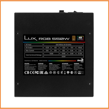 Aerocool LUX RGB 550W - 550 Watt 80+Bronze