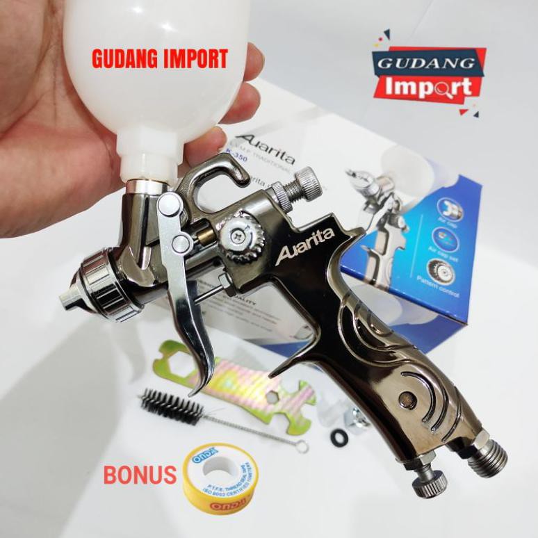 ♥️BISA COD♥️ SPRAY GUN AUARITA K350 SPRAYGUN ORIGINAL HVLP LVMP NEW Kode 205