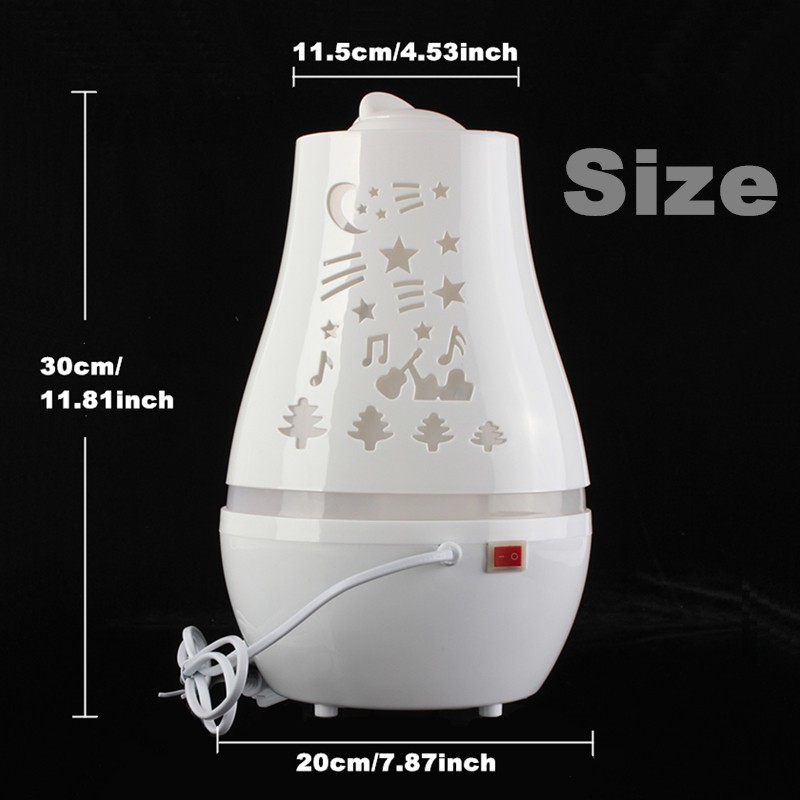 Carved Butterly Flower Design Air Humidifier 7 Colors LED - 2.2L