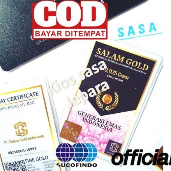 MURAH -  SALAM GOLD 0,025 gram Logam Mulia Emas 24k
